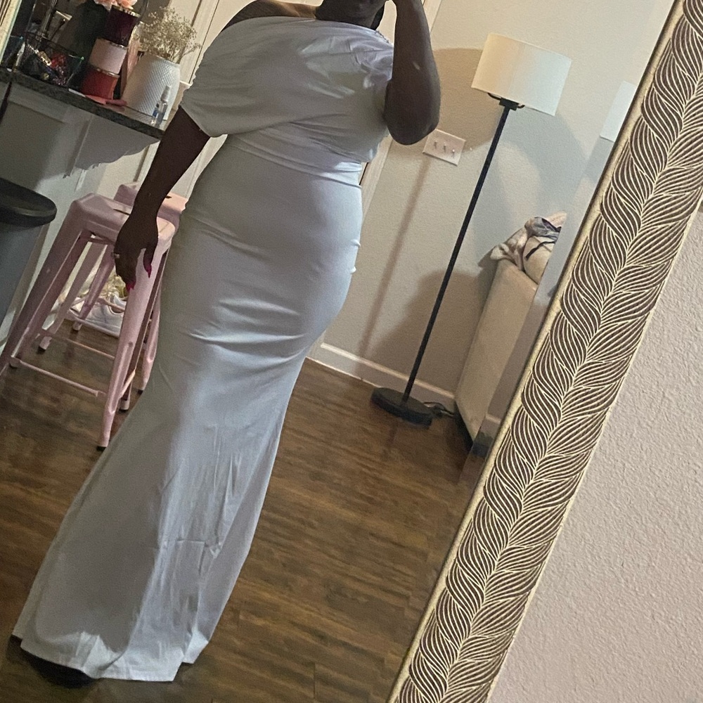 White One Shoulder Sheath Dress for Brides